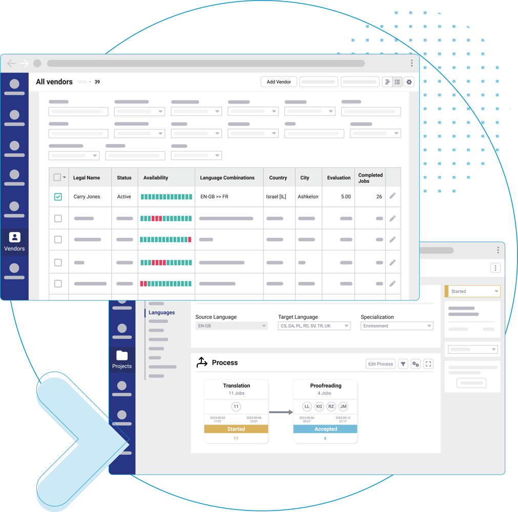 Automation example screens - XTRF