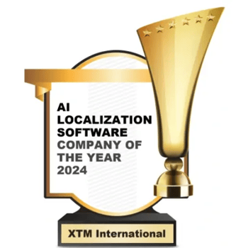 XTM AI localization software company of the year